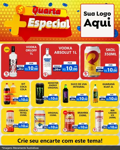 Modelo de Rede Social para Feed Instagram com o tema Quarta Mais Especial para Distribuidora de bebidas