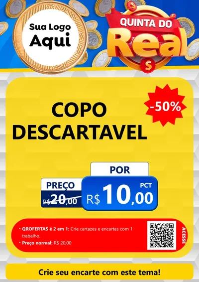 Modelo de Cartaz para Cartaz A4 Vertical com o tema Quinta do Real para Embalagens