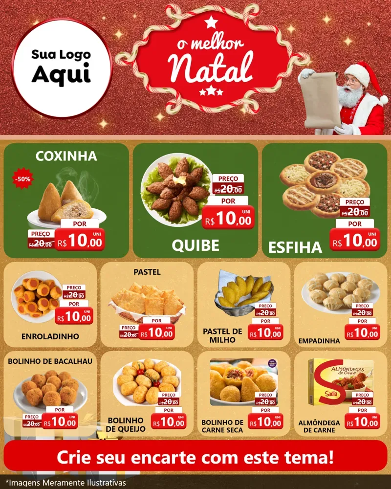 Modelo de Rede Social para Feed Instagram com o tema O Melhor Natal para Salgadaria