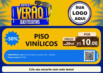 Modelo de Cartaz para Cartaz A4 Horizontal com o tema Ofertas de Verão Quentíssimas para Material para Construção