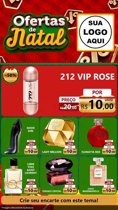 Modelo de Rede Social para Stories com o tema Ofertas de Natal para Perfumes