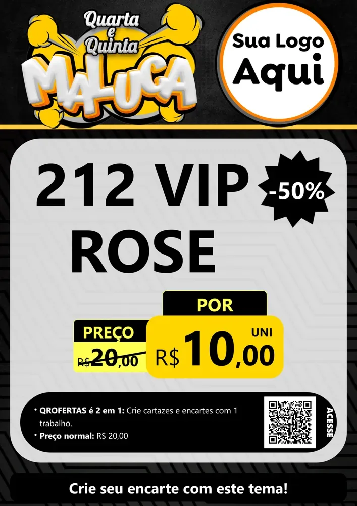 Modelo de Cartaz para Cartaz A4 Vertical com o tema Quarta e Quinta Maluca para Perfumes