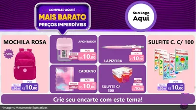 Modelo de TV para TV Horizontal com o tema Mais Barato para Papelaria