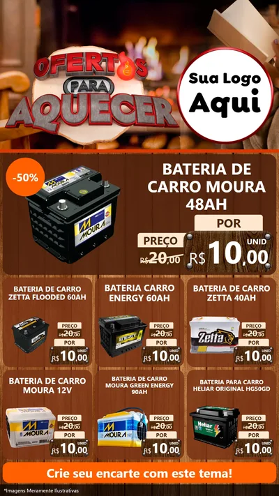Modelo de Rede Social para Stories com o tema Ofertas Para Aquecer para Baterias Elétricas