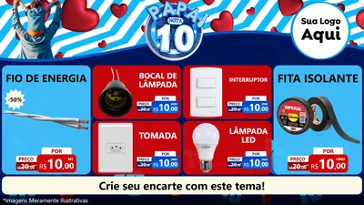 Modelo de TV para TV Horizontal com o tema Papai Nota 10 para Materiais Elétricos