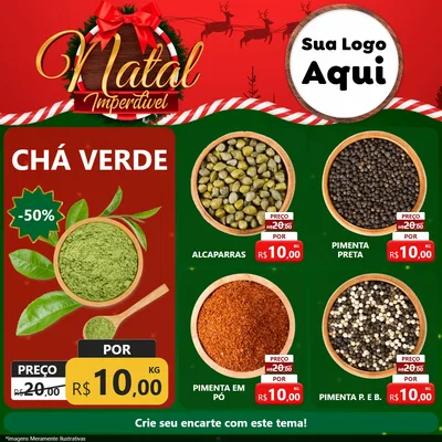 Modelo de Rede Social para Feed Facebook com o tema Natal Imperdível para Produtos Naturais
