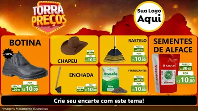 Modelo de TV para TV Horizontal com o tema Torra Preços para Agropecuária