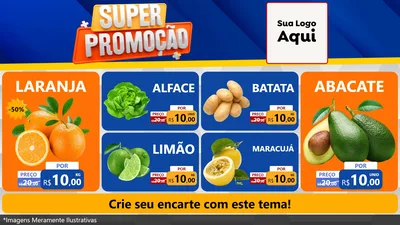 Modelo de TV para TV Horizontal com o tema Super Promoção para Hortifrúti