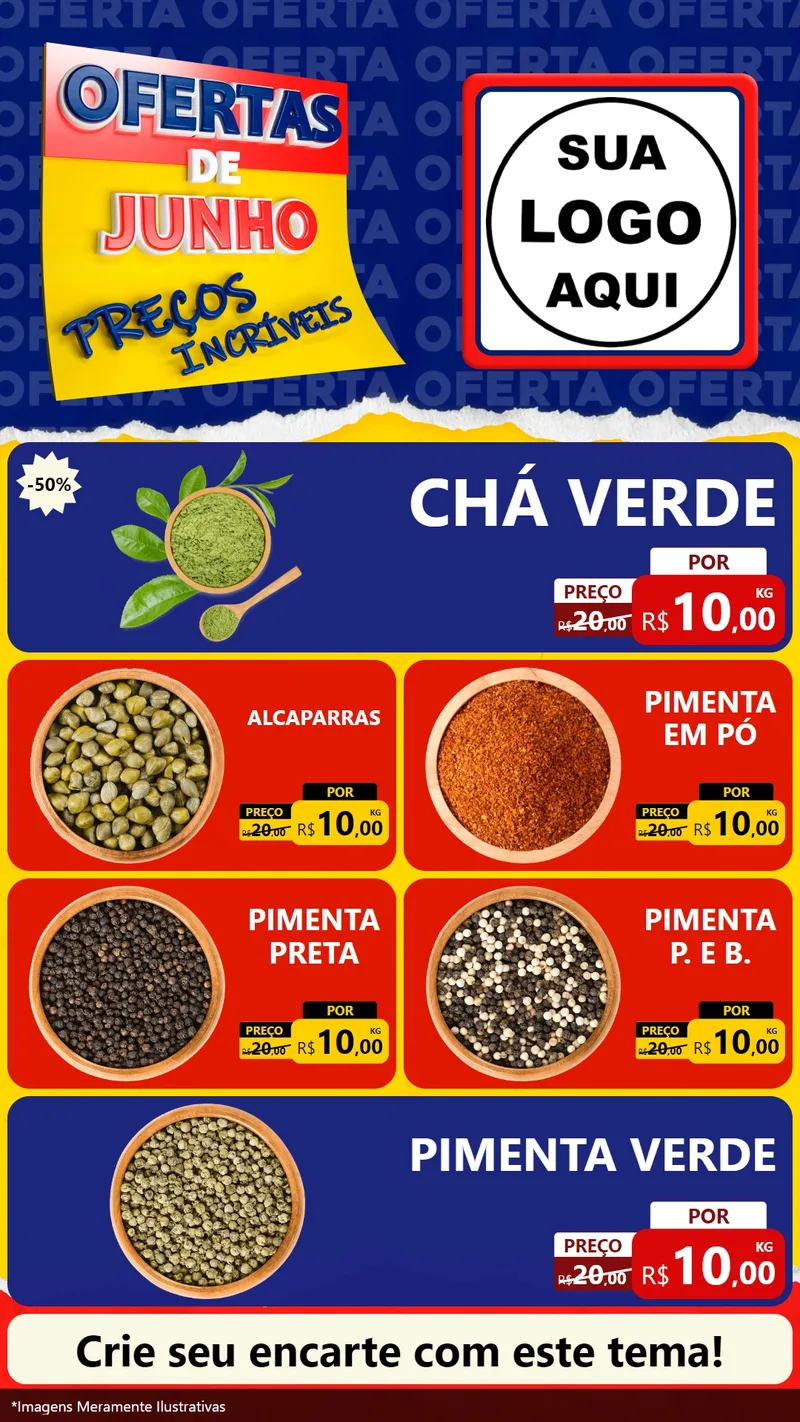 Modelo de TV para TV Vertical com o tema Ofertas de Junho - Preços Incríveis para Produtos Naturais