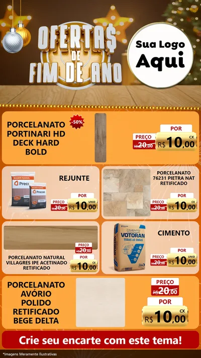 Modelo de TV para TV Vertical com o tema Ofertas de Fim de Ano para Pisos e revestimentos