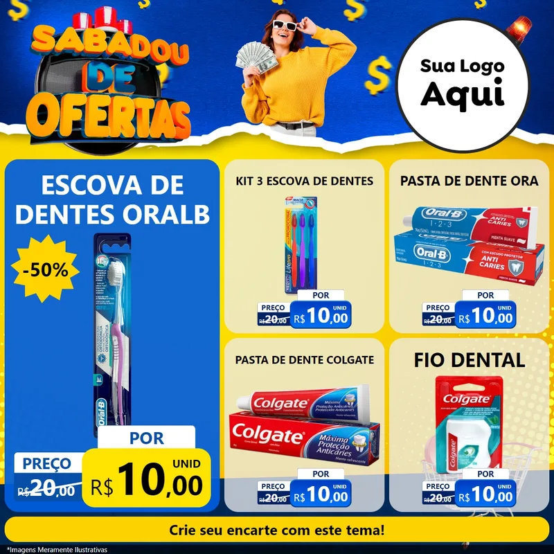 Modelo de Rede Social para Feed Facebook com o tema Sabadou de Ofertas para Higiene Pessoal