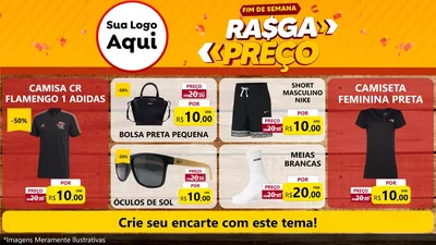 Modelo de TV para TV Horizontal com o tema Fim de Semana Rasga Preços para Roupas e acessórios