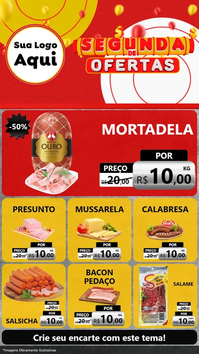 Modelo de Rede Social para Stories com o tema Segunda de Ofertas para Frios e Laticínios