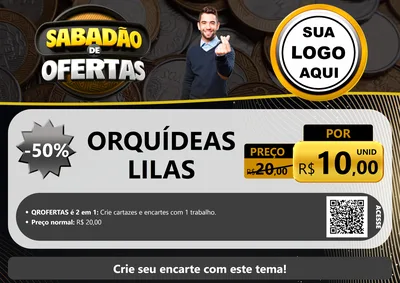 Modelo de Cartaz para Cartaz A4 Horizontal com o tema Sabadão de Ofertas para Floricultura e jardim