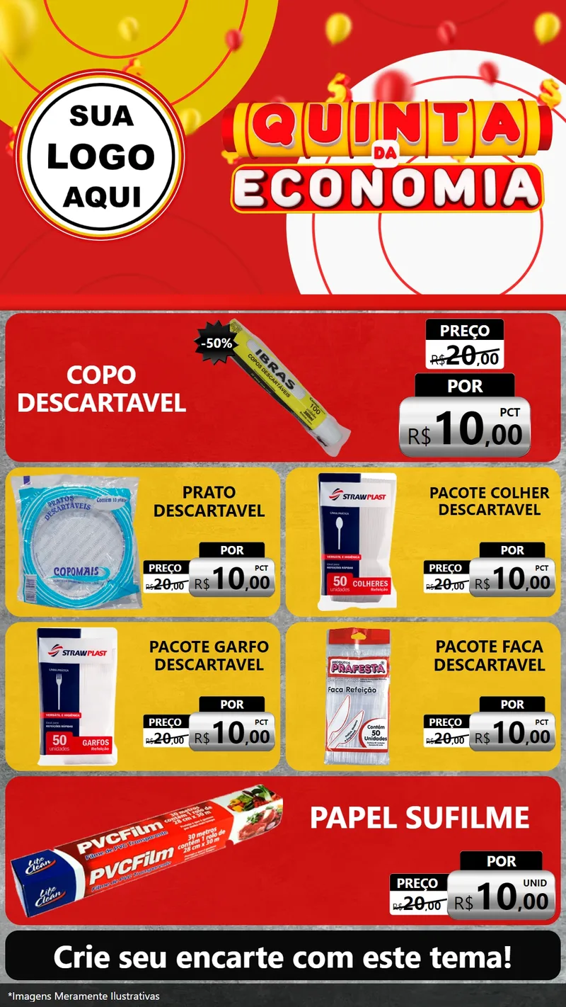 Modelo de TV para TV Vertical com o tema Quinta da Economia para Embalagens
