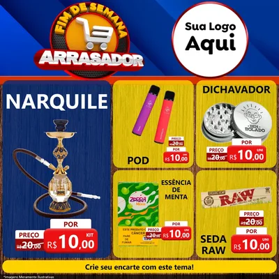 Modelo de Rede Social para Feed Facebook com o tema Fim De Semana Arrasador para Tabacaria