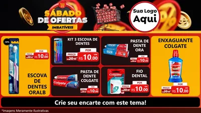 Modelo de TV para TV Horizontal com o tema Sábado de Ofertas Imbatíveis para Higiene Pessoal