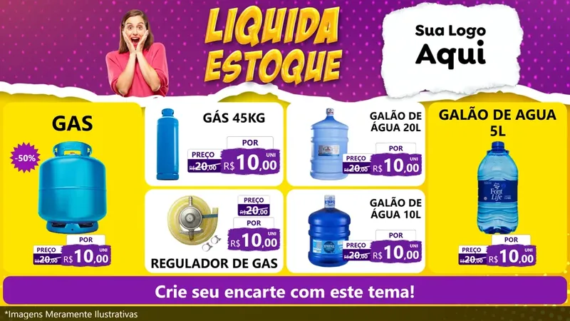 Modelo de TV para TV Horizontal com o tema Liquida estoque para Água e gás