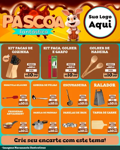 Modelo de Rede Social para Feed Instagram com o tema Páscoa Fantástica para Utilidades Domésticas