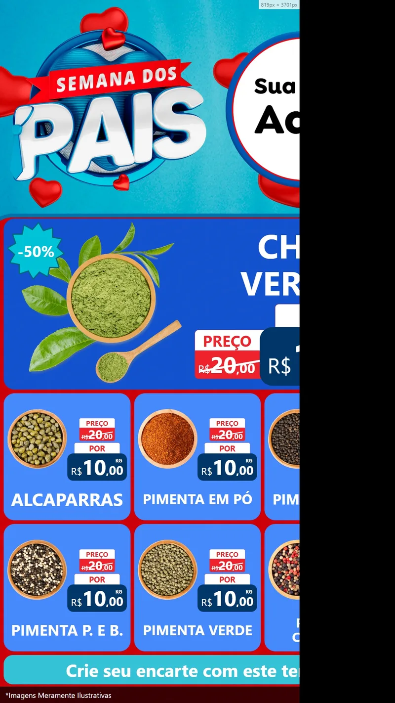 Modelo de Rede Social para Stories com o tema Semana Dos Pais para Produtos Naturais