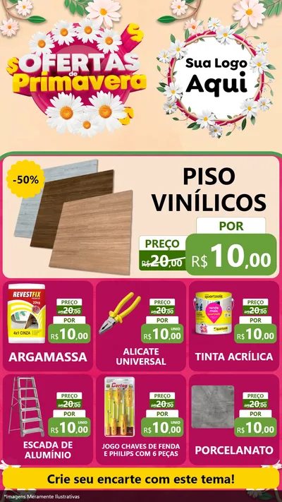 Modelo de Rede Social para Stories com o tema Ofertas de Primavera para Material para Construção