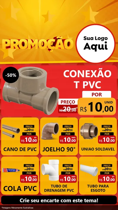 Modelo de Rede Social para Stories com o tema Promoção para Tubos e conexões