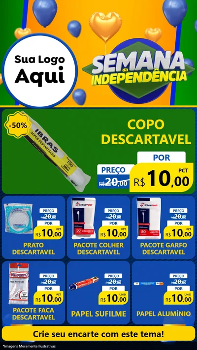Modelo de Rede Social para Stories com o tema Semana da Independência para Embalagens