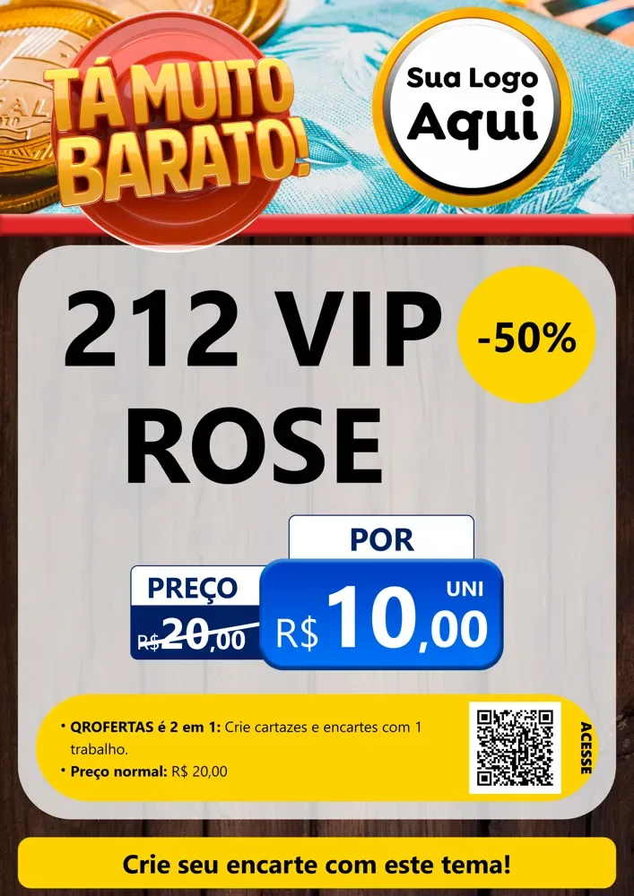 Modelo de Cartaz para Cartaz A4 Vertical com o tema Está Muito Barato para Perfumes