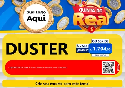 Modelo de Cartaz para Cartaz A4 Horizontal com o tema Quinta do Real para Concessionaria de Carros