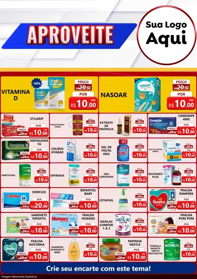 Modelo de Encarte para Encarte A4 Vertical com o tema Aproveite para Farmácia