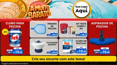 Modelo de TV para TV Horizontal com o tema Está Muito Barato para Produtos para Piscina