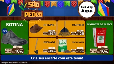 Modelo de TV para TV Horizontal com o tema São Pedro para Agropecuária
