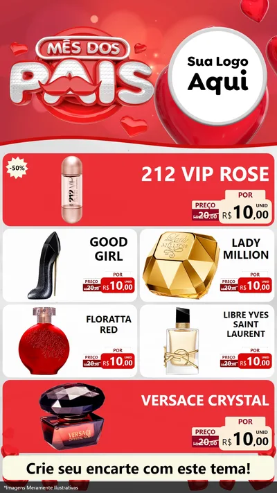 Modelo de TV para TV Vertical com o tema Mês dos Pais para Perfumes