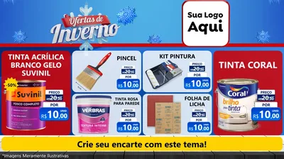 Modelo de TV para TV Horizontal com o tema Ofertas de Inverno para Tintas e Ferramentas