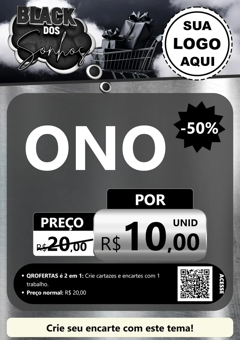 Modelo de Cartaz para Cartaz A4 Vertical com o tema Black dos Sonhos para Óticas
