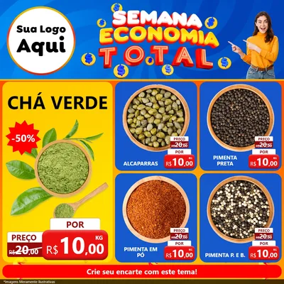 Modelo de Rede Social para Feed Facebook com o tema Semana Economia Total para Produtos Naturais