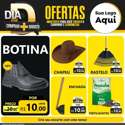 Modelo de Rede Social para Feed Facebook com o tema Dia D Mais Economia para Agropecuária