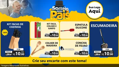 Modelo de TV para TV Horizontal com o tema Sorteio Dia Dos Pais para Utilidades Domésticas