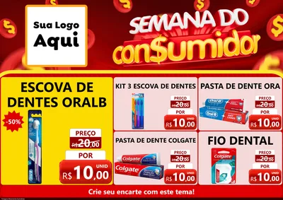 Modelo de Encarte para Encarte A4 Horizontal com o tema Semana do Consumidor para Higiene Pessoal