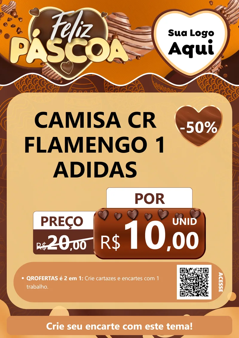 Modelo de Cartaz para Cartaz A4 Vertical com o tema Feliz Páscoa para Roupas e acessórios