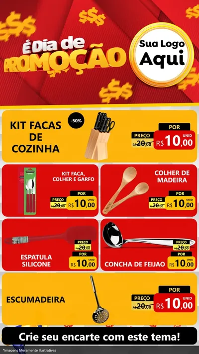 Modelo de TV para TV Vertical com o tema É Dia De Promoção para Utilidades Domésticas