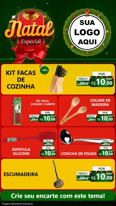 Modelo de TV para TV Vertical com o tema Natal Especial para Utilidades Domésticas