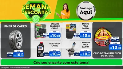 Modelo de TV para TV Horizontal com o tema Semana de Descontão - Copa para Auto peças