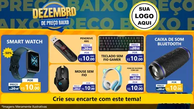 Modelo de TV para TV Horizontal com o tema Dezembro de Preço Baixo para Informática