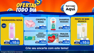 Modelo de TV para TV Horizontal com o tema Ofertas Todo Dia para Bebês