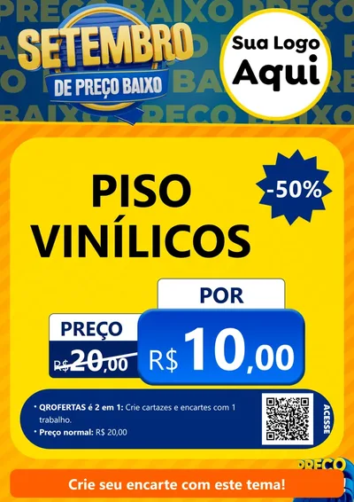 Modelo de Cartaz para Cartaz A4 Vertical com o tema Setembro De Preço Baixo para Material para Construção