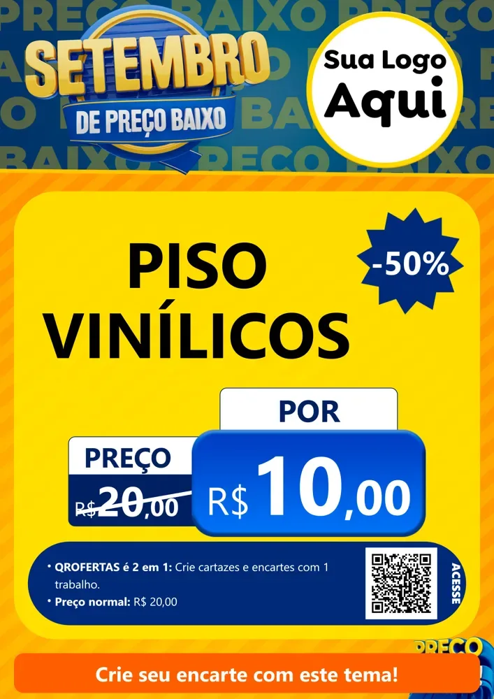 Modelo de Cartaz para Cartaz A4 Vertical com o tema Setembro De Preço Baixo para Material para Construção