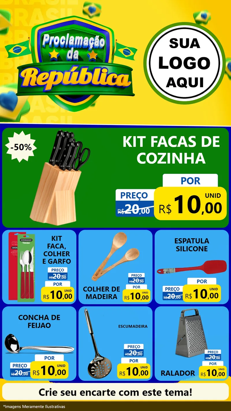 Modelo de Rede Social para Stories com o tema Proclamação da República para Utilidades Domésticas