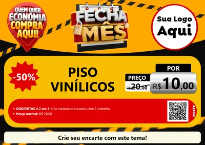 Modelo de Cartaz para Cartaz A4 Horizontal com o tema Fecha Mês para Material para Construção
