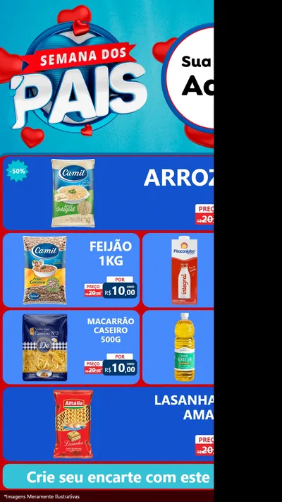 Modelo de TV para TV Vertical com o tema Semana Dos Pais para Supermercado